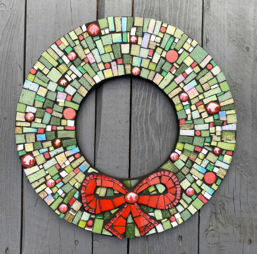 Festive Mosaic Wreath
